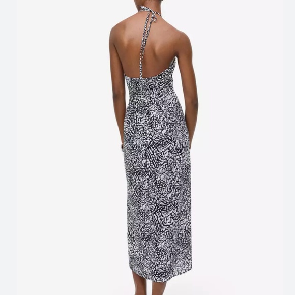 H&M black and white cotton halterneck dress NWT - Picture 2 of 11